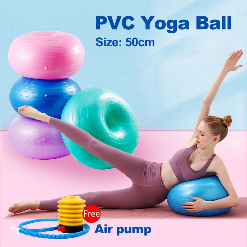 GYM BALL BOLA YOGA BOLA 50cm Gymball bola senam yoga FITNESS FREE POMPA