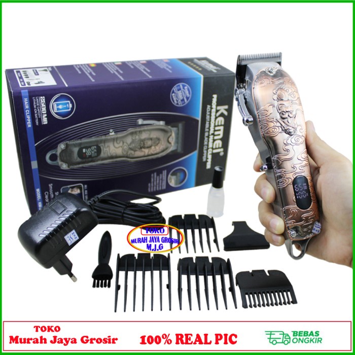 Alat Cukur Rambut Kemei KM-3705 Mesin Potong Dan Pangkas Rambut Cas