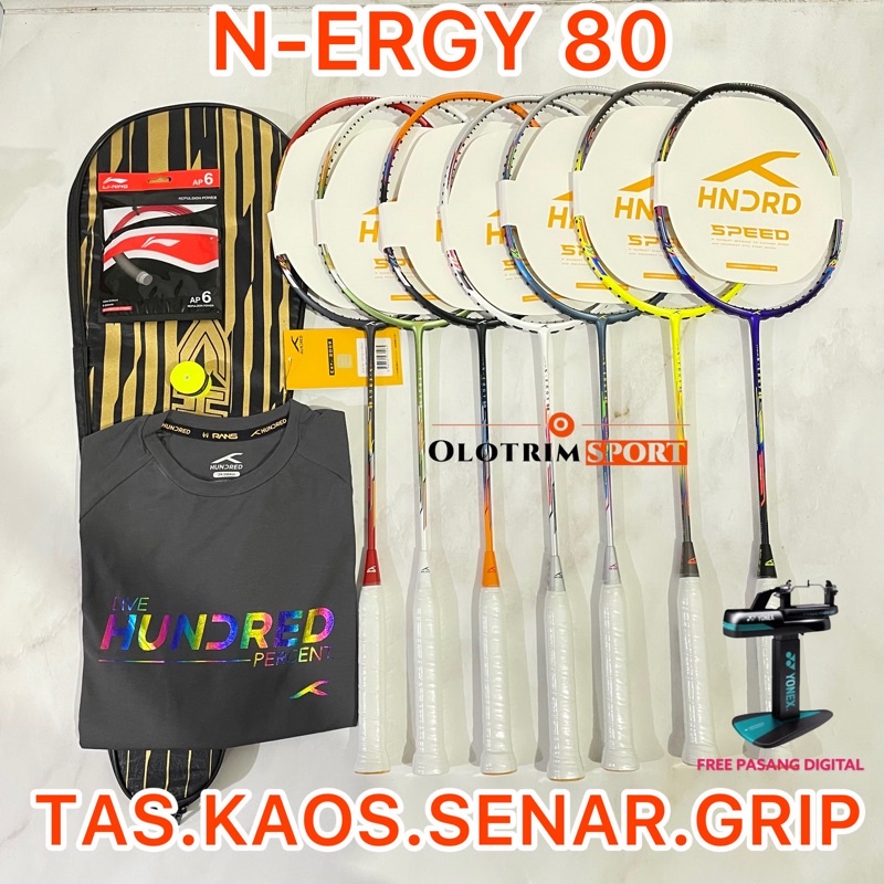 Raket Badminton HUNDRED N-ERGY 80 32lbs NERGY HNDRD Original