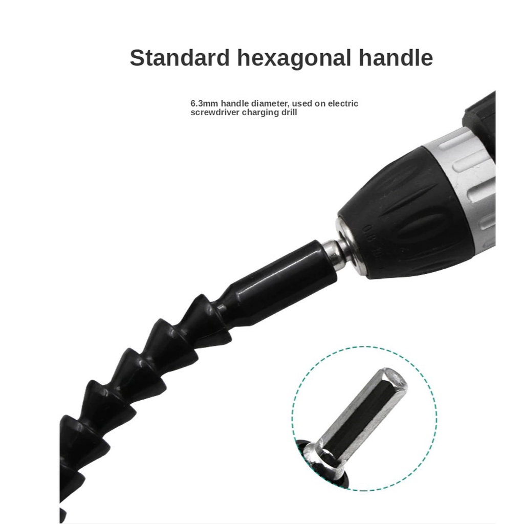 Sambungan Kepala Obeng Bor Flexible Extension Screwdriver Fleksibel