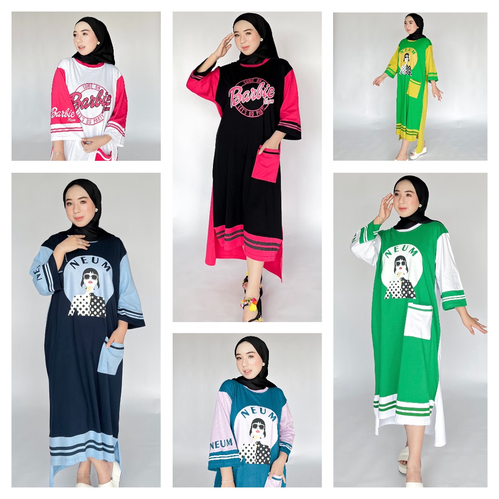 NEUM OFFICIAL/NEUM KOMBINASI TERBARU/ORIGINAL NEUM/LONG TUNIK NEUM