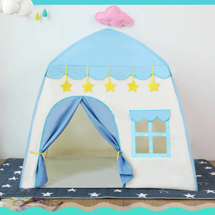 Tenda Mainan Anak | Tenda Portable Kemah Anak | Tenda Anak Outdoor - Biru Muda