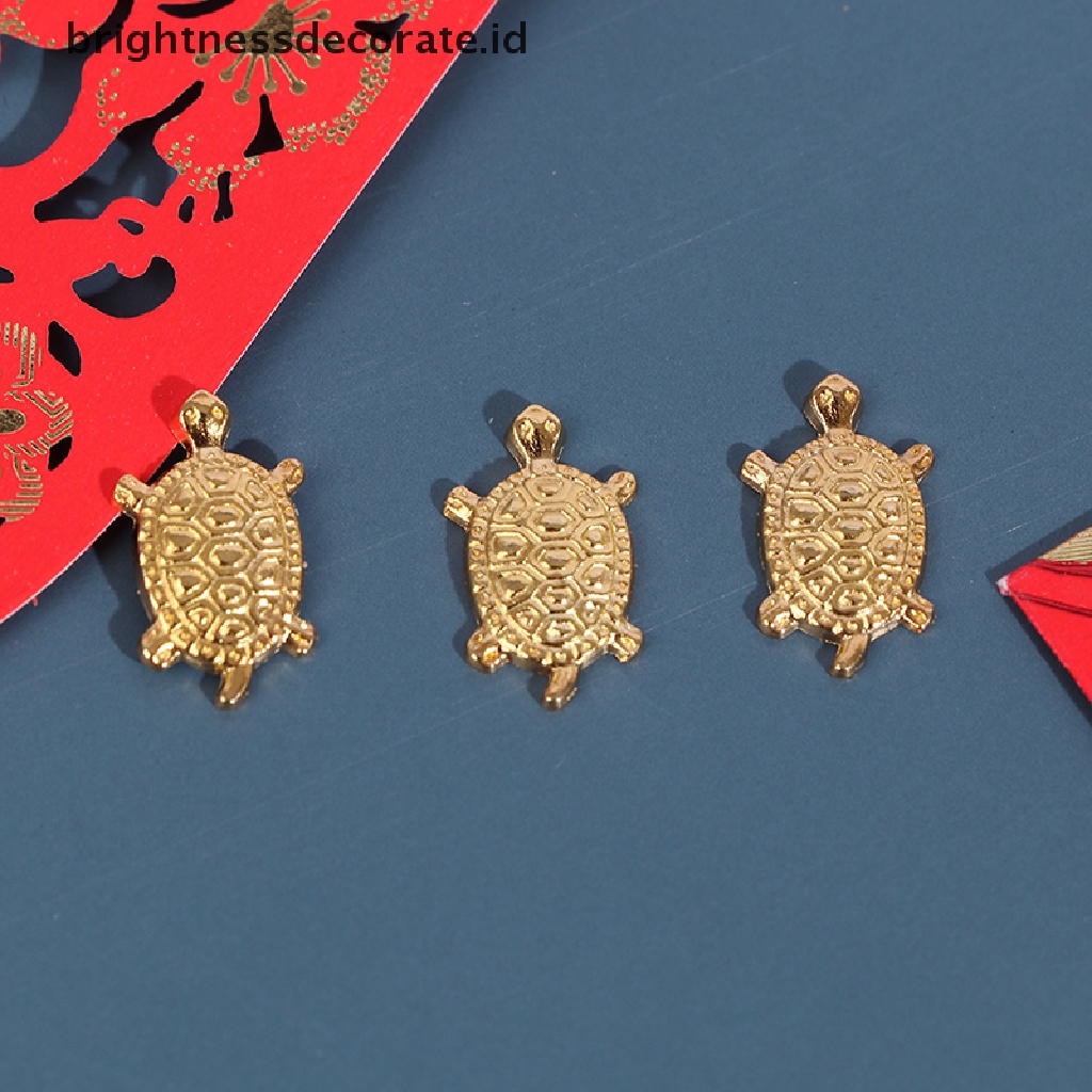 [Birth] 10pcs FengShui Golden Money Turtle Kura Keberuntungan Jepang Untuk Kekayaan Keberuntungan [ID]