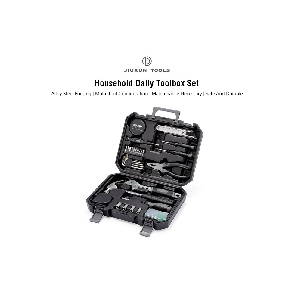 AKN88 - JIUXUN TOOLS 60-in-1 Home Repair Set Toolkit - Set Alat Tukang 60 in 1