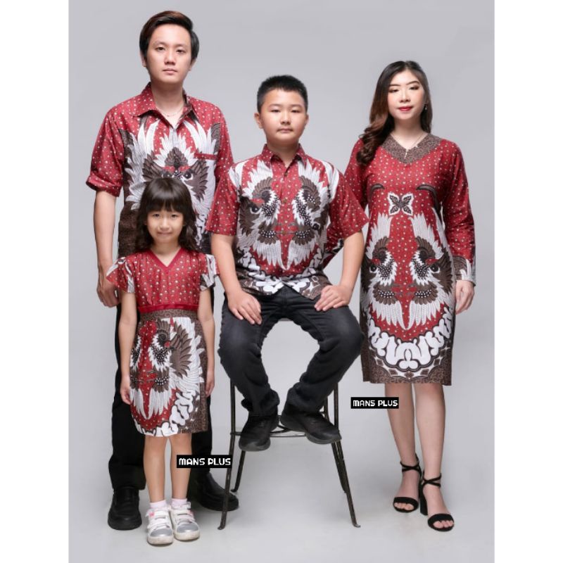 Couple Batik Keluarga Modern Jumbo 4L-5L Pasangan Sarimbit Dress Seragam Family Set MLD