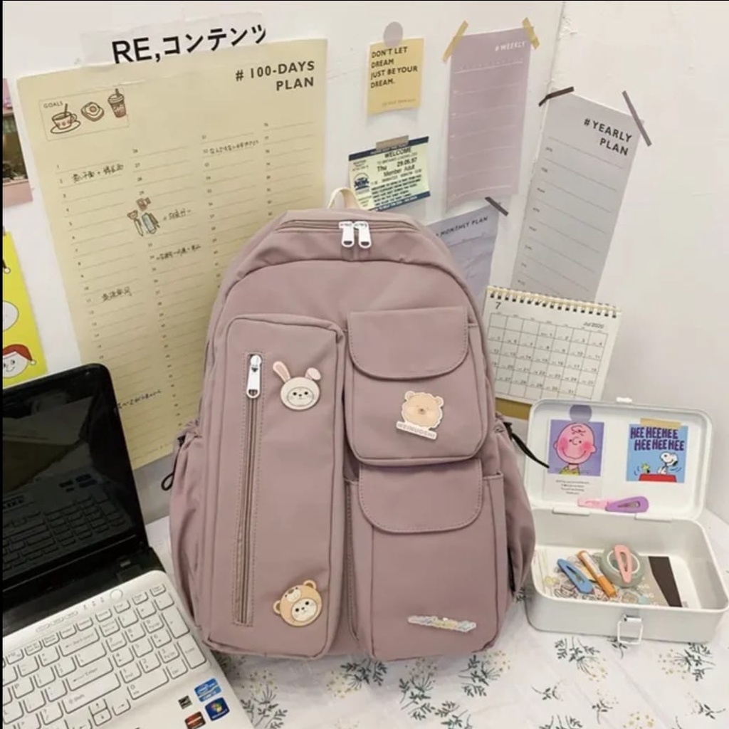 ST99 - Tas Ransel Anak Sekolah Terbaru - Tas Ransel Karakter - Tas Ransel Anak Sekolah Multifungsi - Tas Ransel Anak Wanita Korean Style - Tas Ransel TaTa Jimin