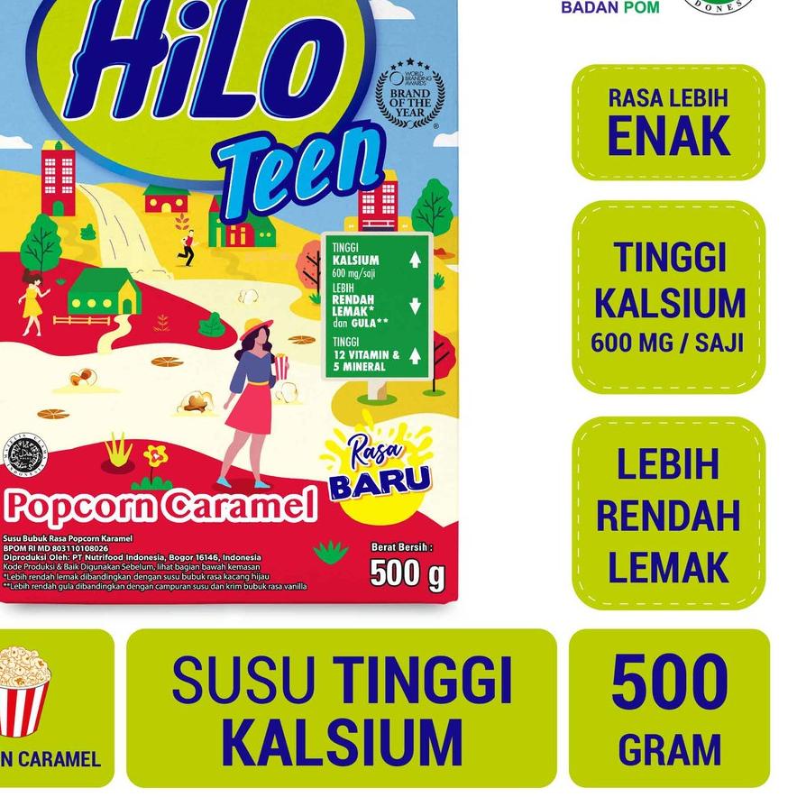 

Discount[FG2]-HiLo Teen Popcorn Caramel 500 gram - Susu Tinggi Kalsium Lebih Rendah Lemak