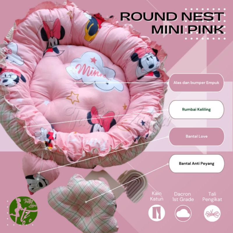 READY Round babynest full beddingset circle baby nest bulat kado lahiran murah terbaik