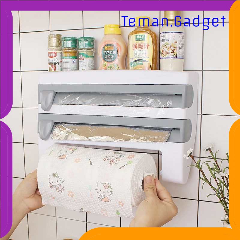 TG - DPR ADOREHOUSE Rak Organizer Tisu Tin Foil Food Wrap Cutter Storage - R60V