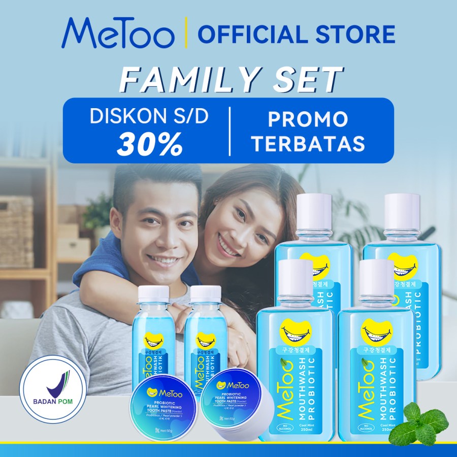 MeToo Obat Kumur Probiotik MeToo Mouthwash 1set / Pemutih Gigi / Pembersih Karang Gigi