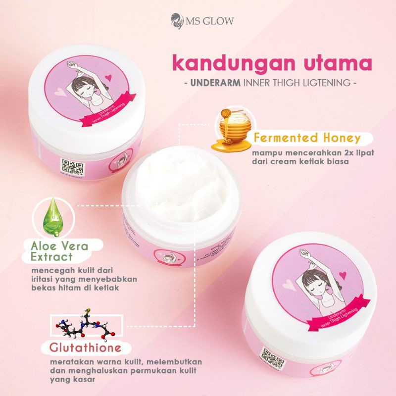 Under Arm Pencerah Pemutih Ketiak Ms Glow ORIGINAL