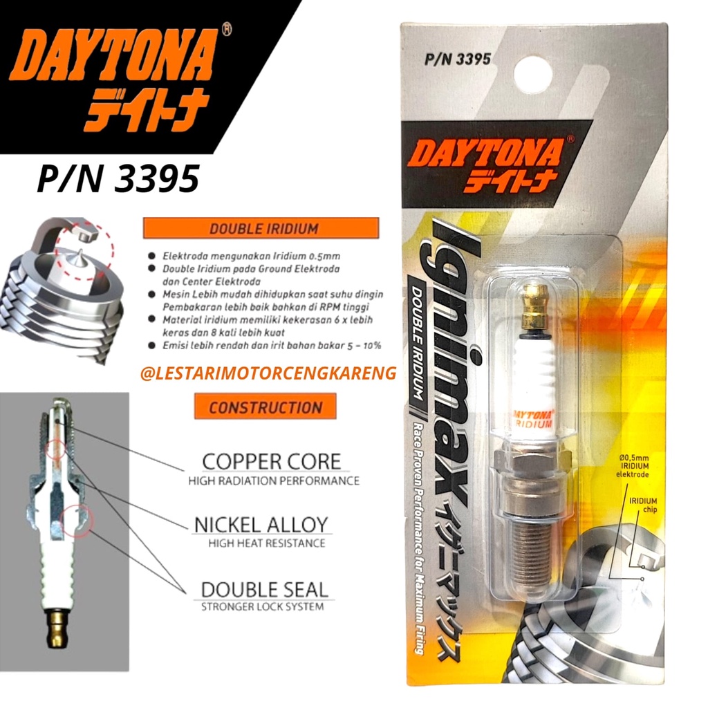 BUSI DAYTONA DOUBLE IRIDIUM 3395 CR8E CR9E NINJA 250 R FI AEROX FU 150