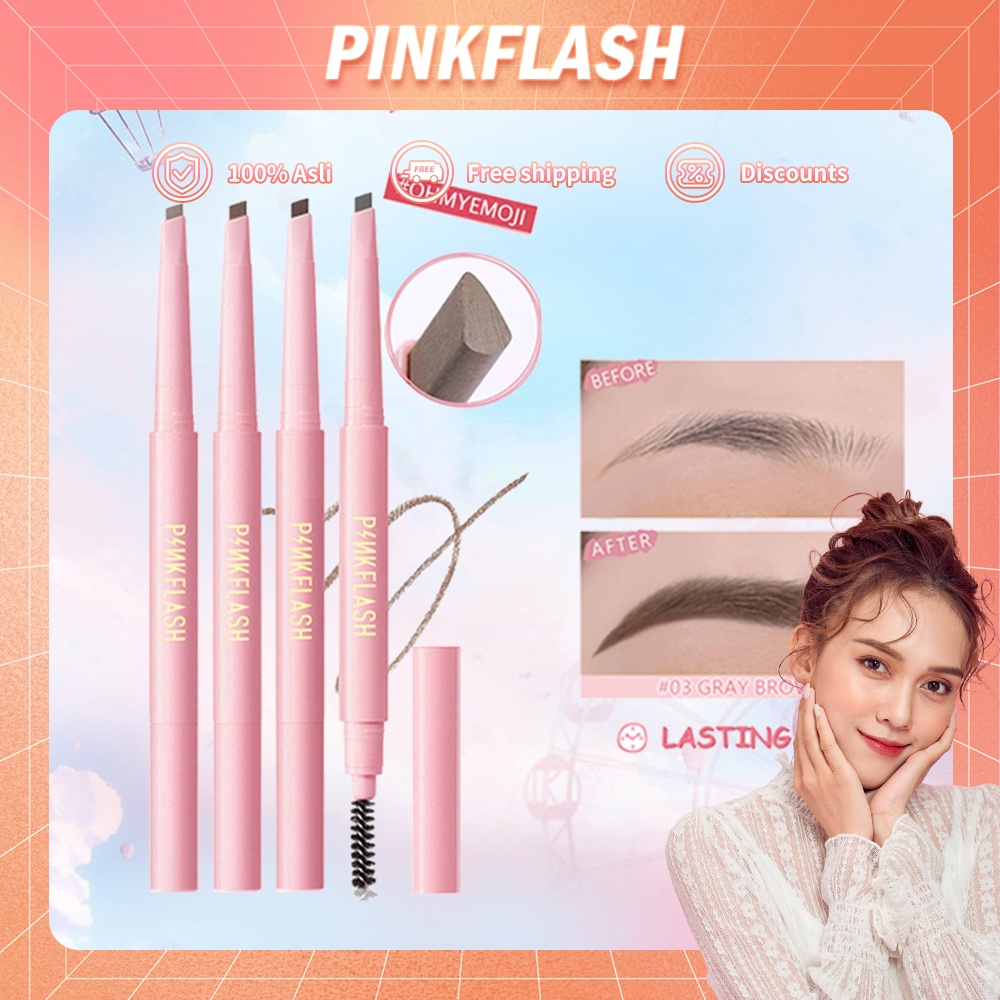 PINKFLASH OhMyEmoji Automatic Eyebrow Pencil Tahan Air Pigmen Pensil Alis Untuk Alis PF-E09