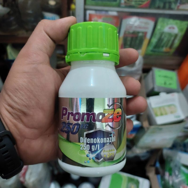 FUNGISIDA + ZPT PROMOZE 250 EC 250 ML DIFEKONAZOL PENGENDALI EMBUN TEPUNG BERCAK DAUN HAWAR PELEPAH