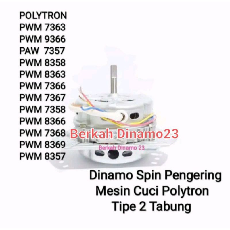 Dinamo Spin Mesin Cuci Polytron 2 Tabung  Mesin Pengering