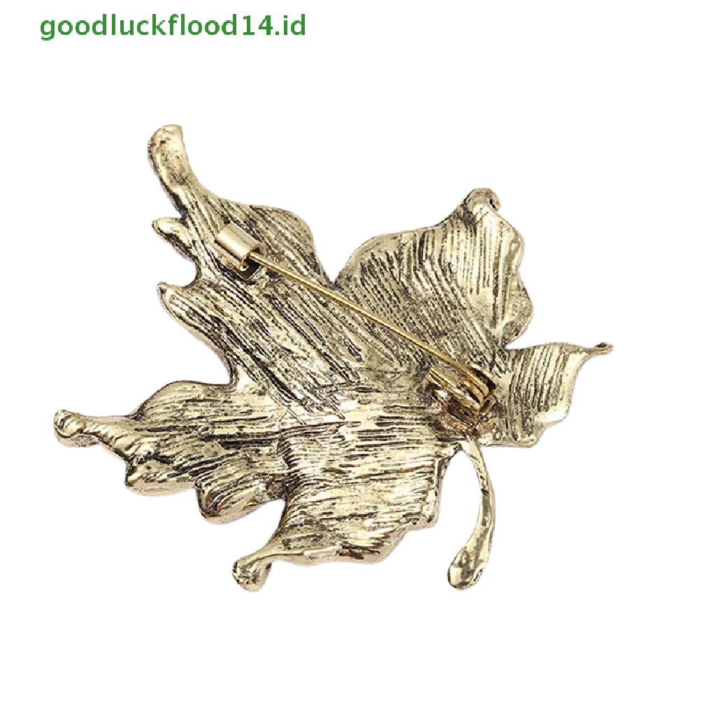 [GOOGFOUR] 1pc Maple Leaf Bros Pernikahan Bros Pin Wanita Unisex Perhiasan Aksesoris [TOP]