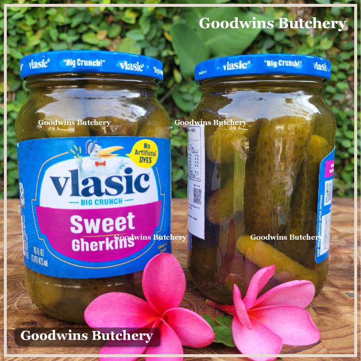 

Vlasic SWEET GHERKINS cucumber pickle acar asinan mentimun USA 16fl.oz 473ml