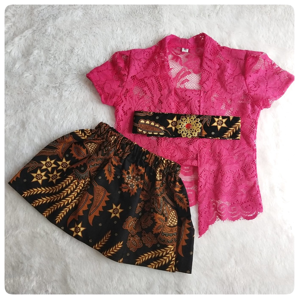 Setelan kebaya bayi dan anak rok tutu