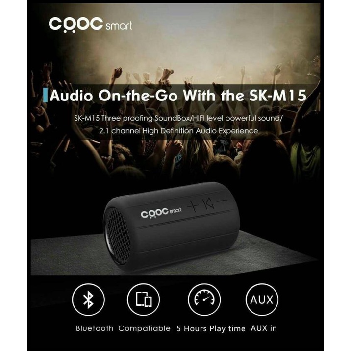 Mini Wireless Bluetooth Hifi Speaker Waterproof - Crdc Sk M15