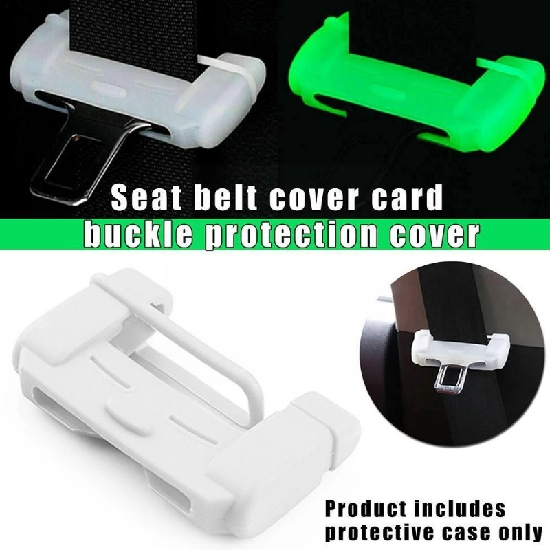 Luminous Universal Anti Gores Cover Aksesoris Keamanan Interior Mobil Sabuk Pengaman Kartu Gesper Perlindungan Cover Kualitas Tinggi Silikon Lembut