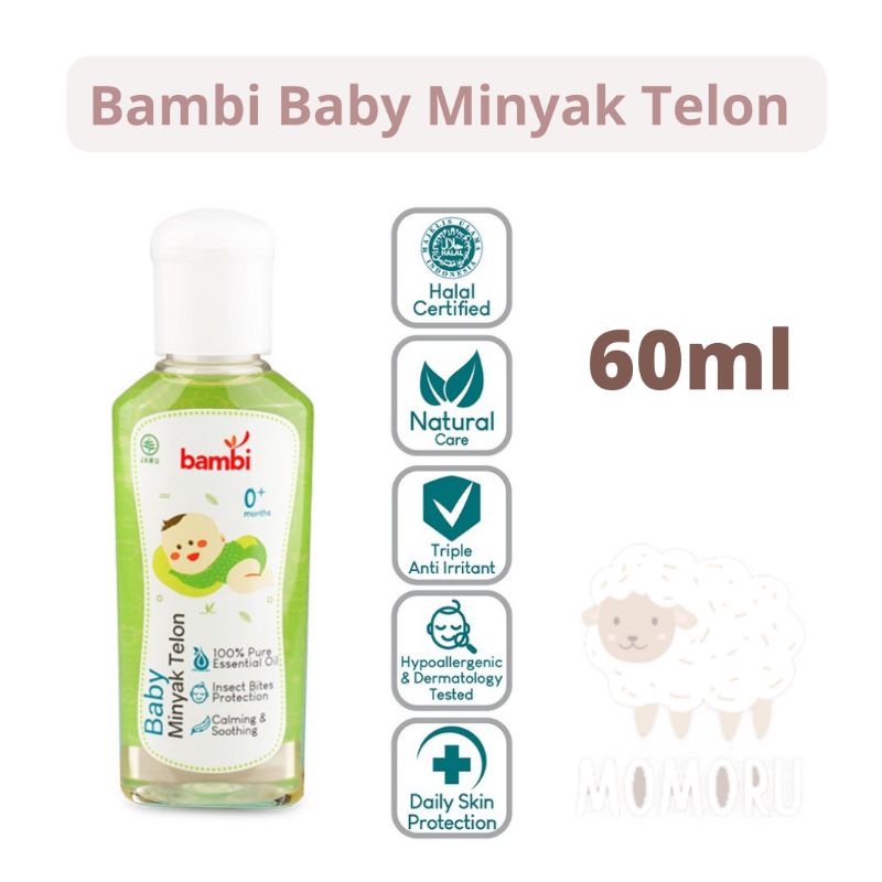 Bambi Baby Minyak Telon 60ml 0+ Minyak Telon Bayi