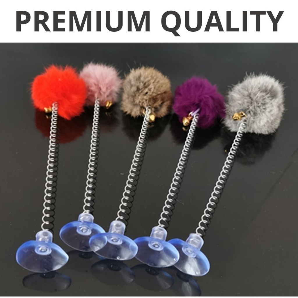 Mainan Penggoda Kucing Bola Mainan Kucing  Tongkat Kucing Mewah Interaktif dengan Lonceng Aksesori Hewan FEFARM Peliharaan Baru