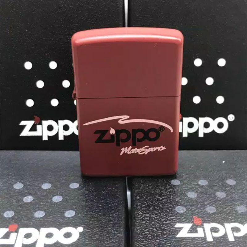 Korek Api Zippo Matte Merah Motorsport Grade Ori