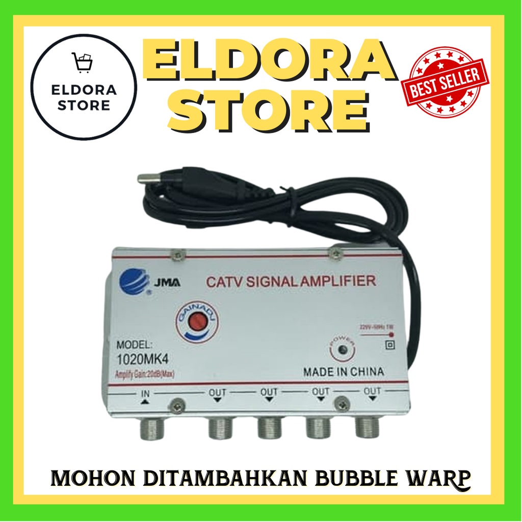 BOOSTER TV + SPLITTER TV 4 WAY NEWSAT 1020MK4 | BOOSTER TV ANTENA CABANG