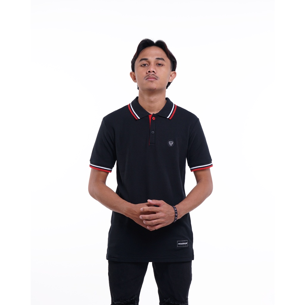 KAOS POLO FRIDAY KILLER | LEXICO BLACK RED