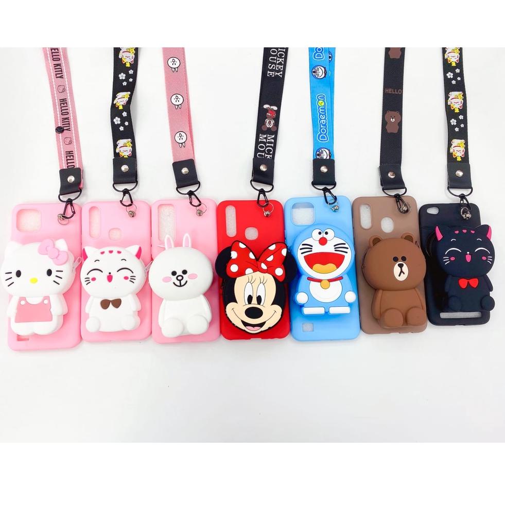 [CMH.31Ja23ᴱ] VIVO Y11 / Y12 / Y12I / Y15 / Y17 CASE DOMPET KARTUN + TALI GANTUNGAN