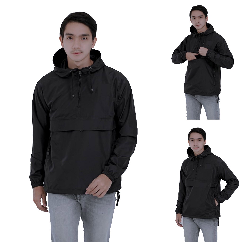 Jaket cagoule simple Polos Parasut Anti Air