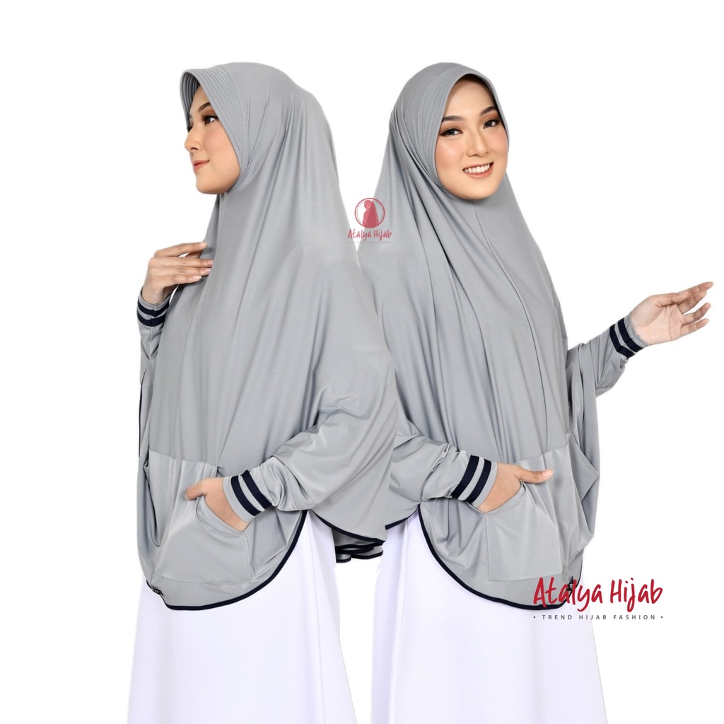 Hijab Lengan Aisyah Bergo Jersy Saku / Kerudung Tangan / Jilbab Berlengan Panjang