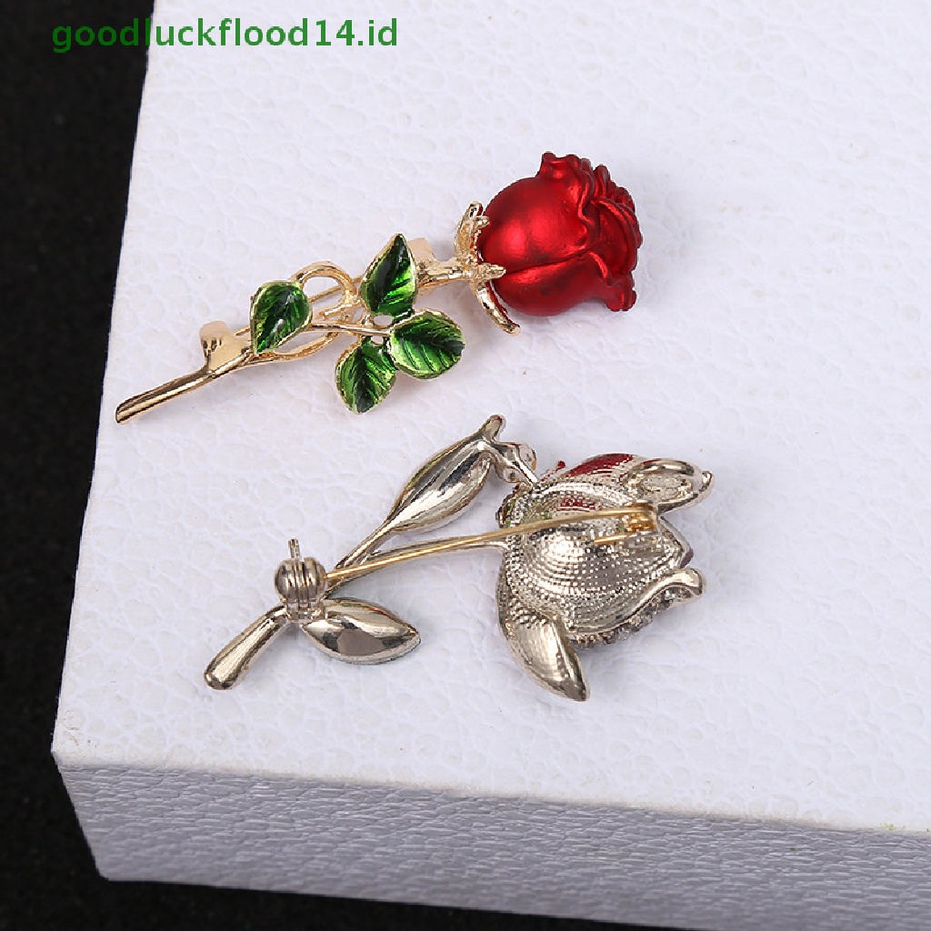 [GOOGFOUR] Koleksi Bros Bunga Mawar Cantik Untuk Wanita Lady Elegant Flower Pin [Atasan]