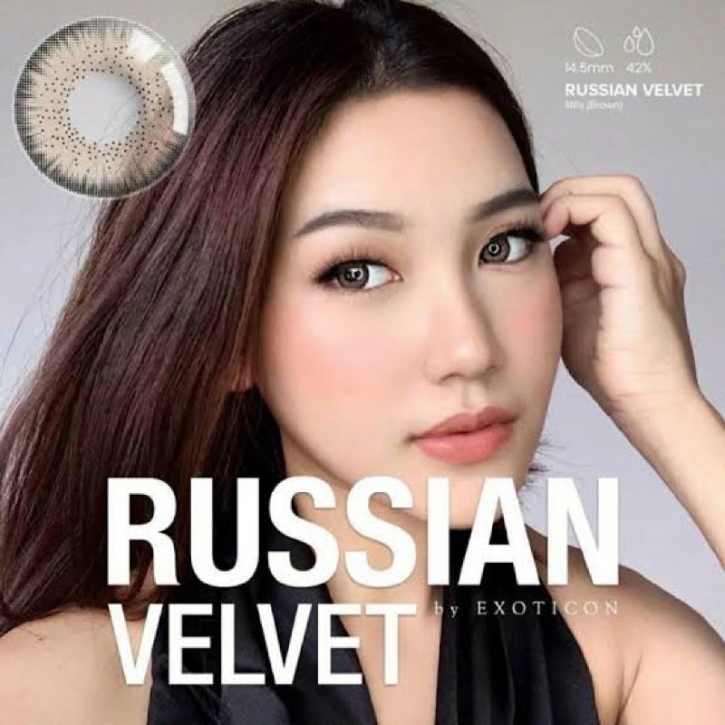 Softlens Russian Velvet Minus Tinggi (-4.50 sd -6.00) + FREE LENS CASE