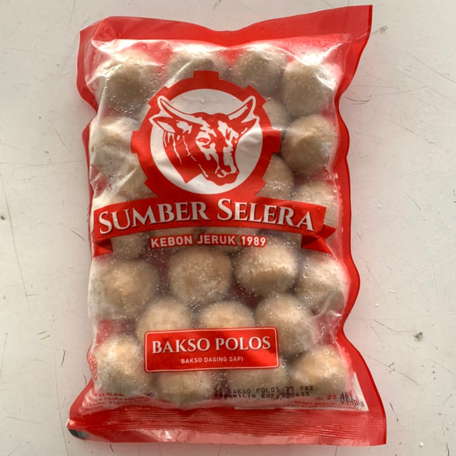 Baso / Bakso Sapi Sumber Selera Polos (25bj) 350 Gr