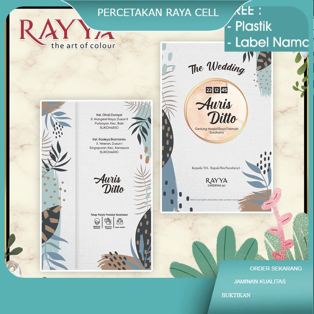 

Cetak Undangan Pernikahan Kode RAYYA 357