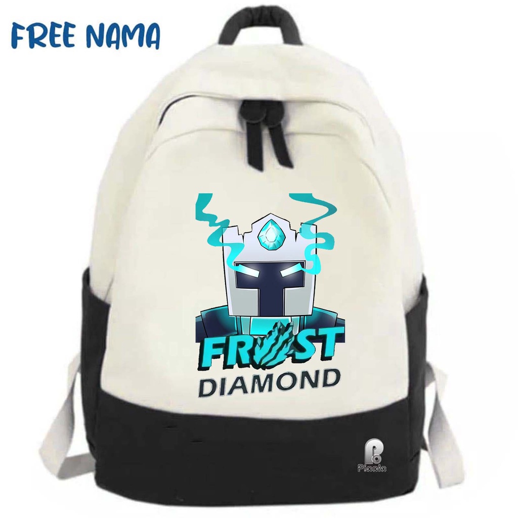 TAS RANSEL BACKPACK ANAK SEKOLAH MOTIF YOUTUBER FROST DIAMOND (FREE NAMA)