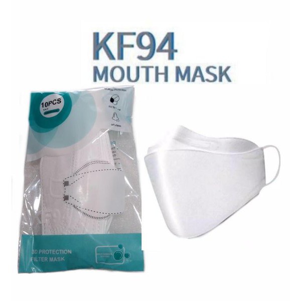 Masker KF94 Putih | Masker Korea Putih 4ply isi 10 PCS