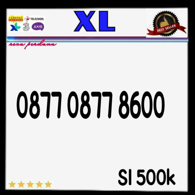 Kartu perdana nomor cantik XL 0877 rapi up01