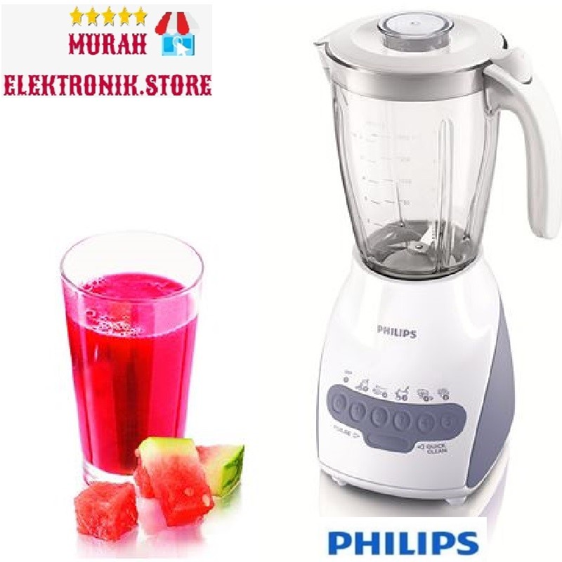 BLENDER PHILIPS 2 IN 1 HR 2116 / HR2116 [ 2 LITER / KACA / 350 WATT ] 100% ORI