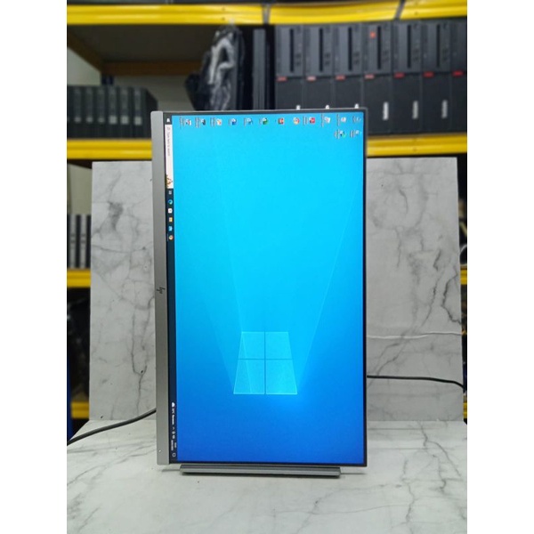 MONITOR LED HP E233 23 INCH WIDE LAYAR FREMLES FULL HD KAKI NAIK TURUN PORT HDMI