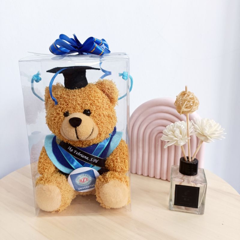 BONEKA TEDDY BEAR KERITING WISUDA