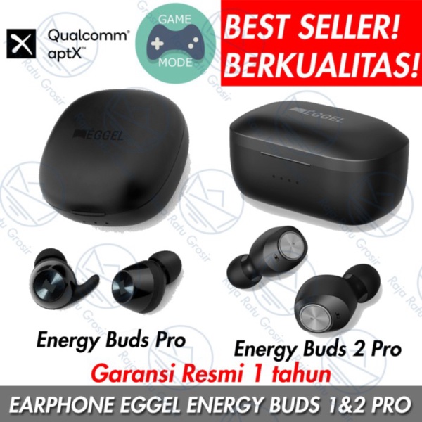 Promo EARPHONE TWS EGGEL ENERGY Pro BUDS WIRELESS Energy TRUE BLUETOOTH - Buds STREO Murah AIRPODS