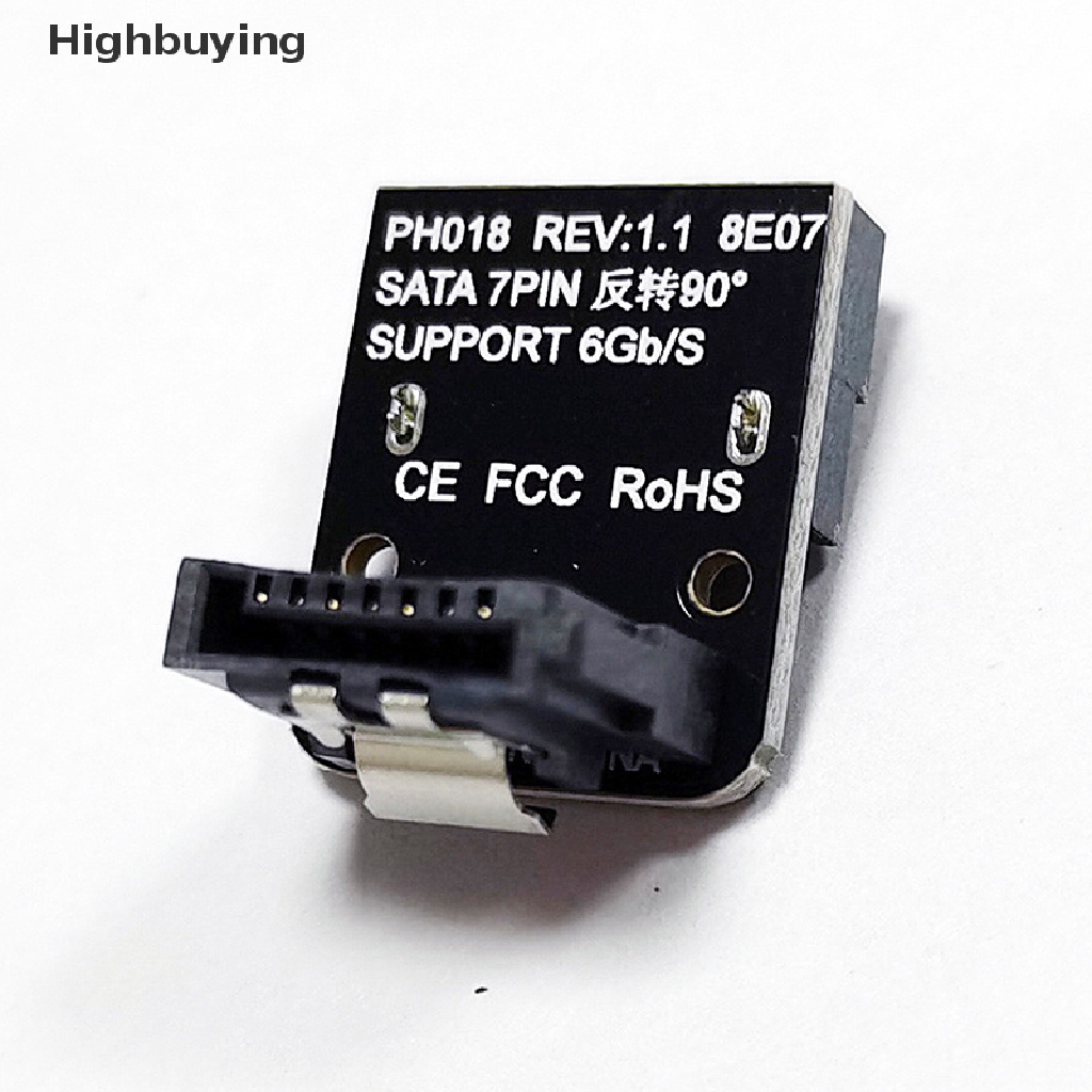 Hbid 1pcs Sata 7Pin Female To 7Pin Male 90derajat Siku Adaptor Mainboard Motherboard Untuk Desktop Ssd Hdd Glory