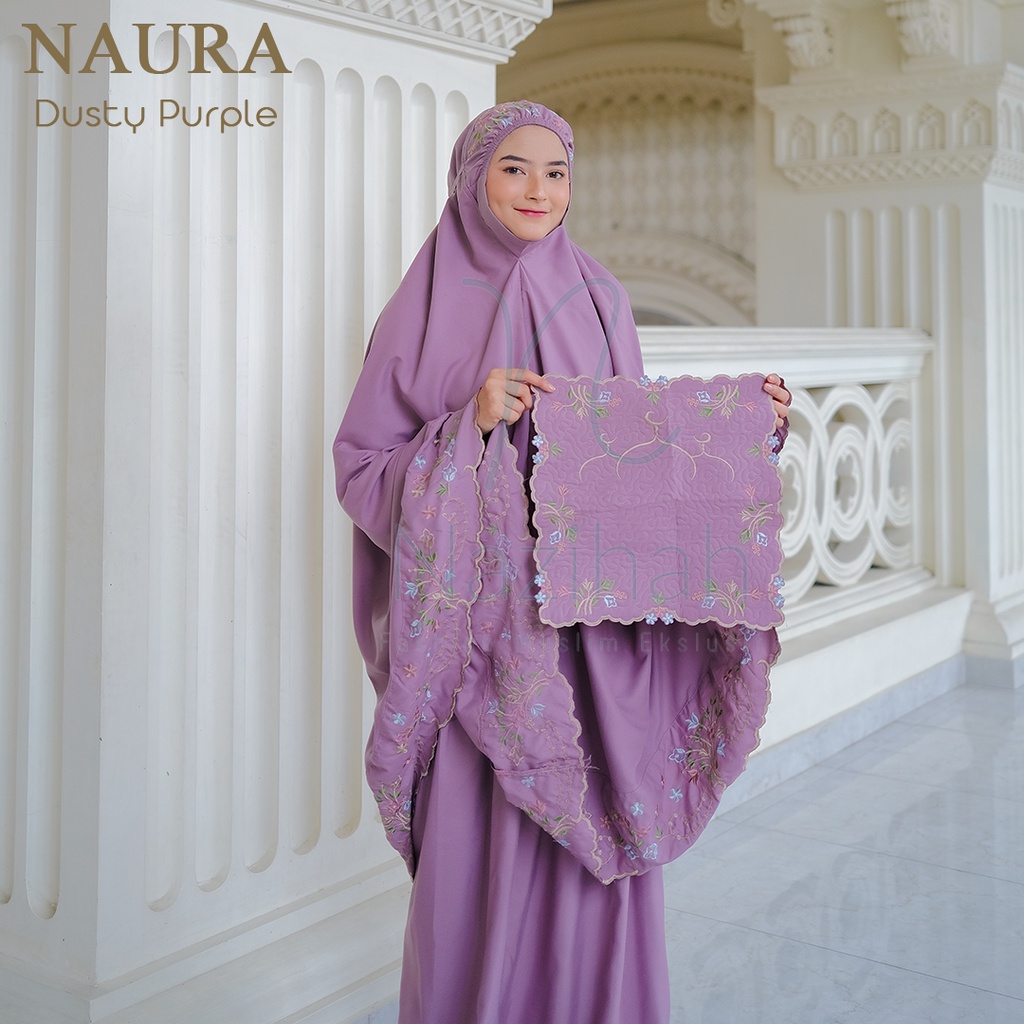 Mukena Dewasa Kain Katun Bordir Naura by Nazihah | Ibadah Nyaman dan Elegan [COD]