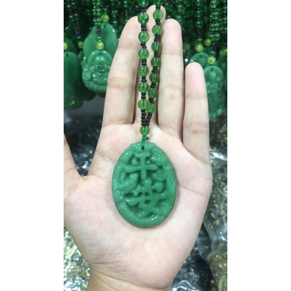 Kalung Giok Kesehatan Asli Pria Wanita Batu Giok Import Model Shio