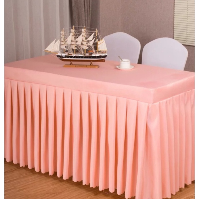 DEKORASI MEJA/SKRITING MEJA/ROK MEJA REMPEL RUMBAI MEJA COCOK UNTUK MEJA PRASMANAN,MEJA TAMU DLL TIN