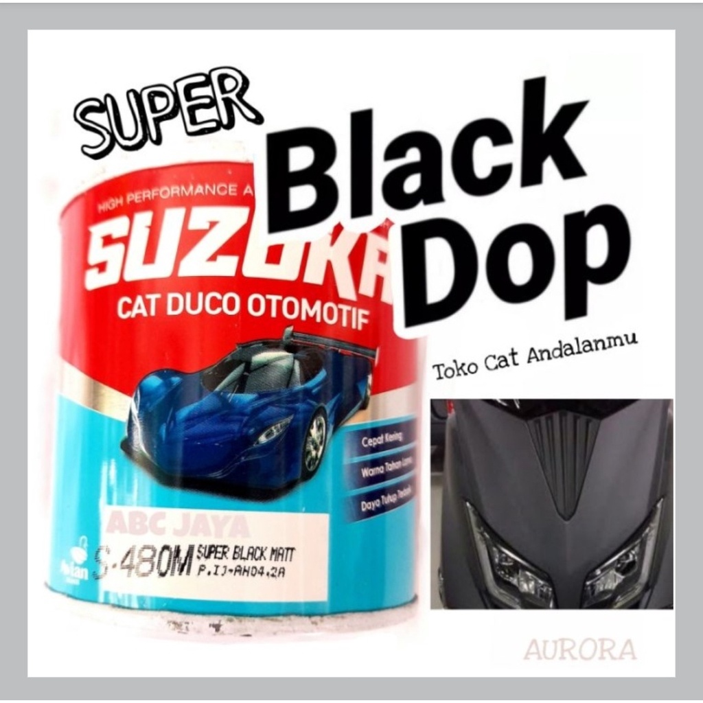 Cat Duco Kayu Besi Suzuka Lacquer 200cc SUPER BLACK MATT / HITAM DOFF
