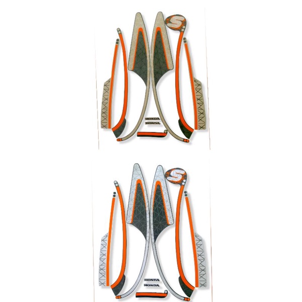 STIKER MOTOR SCOOPY STRIPING LIS LES SET HONDA SCOOPY FASHION 2022 FULL BODY MOTIF STANDAR