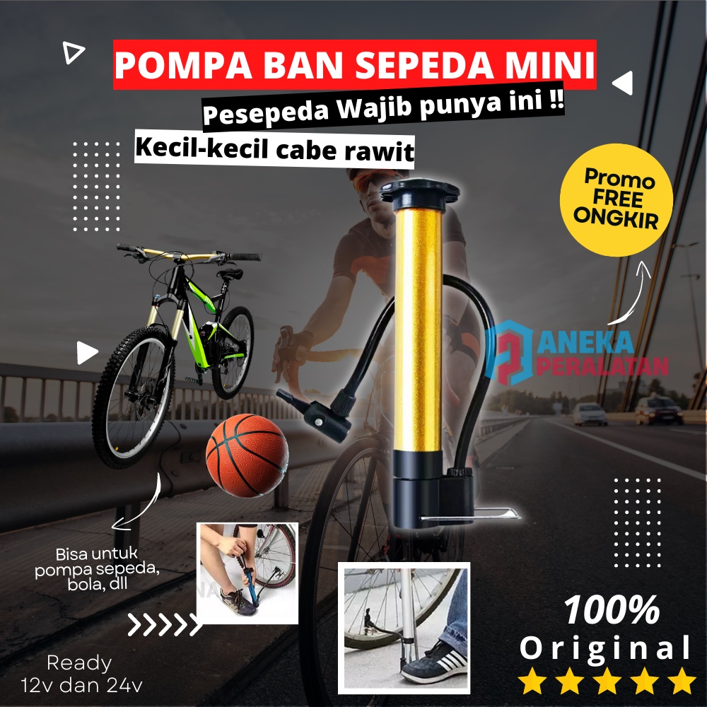 Pompa Angin Ban Sepeda Balon Kasur Bantal Renang Angin Mini Portable
